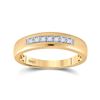 Image 1 : Round Diamond Single Row Wedding Band 1/10 Cttw 10KT Yellow Gold