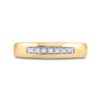 Image 2 : Round Diamond Single Row Wedding Band 1/10 Cttw 10KT Yellow Gold