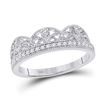 Image 1 : Round Diamond Band Ring 1/5 Cttw 10KT White Gold