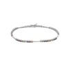 Image 1 : Natural 3.67 CTW Multi-Sapphire & Bracelet 18K White Gold - REF-80F3M