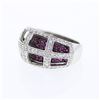 Image 1 : Natural 2.22 CTW Ruby & Diamond Ring 14K White Gold - REF-135N2Y
