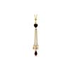 Image 1 : Genuine 4.75 ctw Garnet & Citrine Necklace 14KT Yellow Gold - REF-37H4X