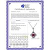 Image 2 : Genuine 0.55 ctw Ruby Necklace 14KT White Gold - REF-25T4A
