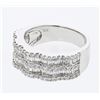 Natural 1.55 CTW Baguette & Diamond Ring 18K White Gold - REF-222W3H