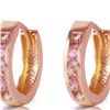 Image 1 : Genuine 1.30 ctw Sapphire Earrings 14KT Rose Gold - REF-42P6H