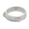 Image 1 : Natural 0.30 CTW Princess Diamond Band Ring W=5MM Platinum - REF-179F3M