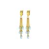 Image 1 : Genuine 7.3 ctw Blue Topaz Earrings 14KT Yellow Gold - REF-62K3V