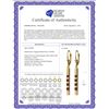 Image 2 : Genuine 0.70 ctw Garnet Earrings 14KT Yellow Gold - REF-55K2V
