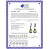 Image 2 : Genuine 10 ctw Green Amethyst Earrings 14KT White Gold - REF-45N3R