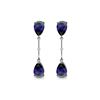 Image 1 : Genuine 7.01 ctw Sapphire & Diamond Earrings 14KT White Gold - REF-78K9V