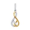 Image 1 : Diamond Fashion Pendant 1/3 Cttw 10kt Two-tone Gold