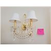 Image 1 : Antique Crystal Wall Sconces x 2