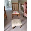 Image 5 : Antique Chair with Foot Stool, different patterning on each