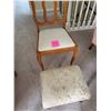 Image 6 : Antique Chair with Foot Stool, different patterning on each