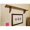 Image 2 : Antique Corner Shelf,  Handcrafted Wall Shelf & Framed Print From "Old Quebec City"