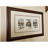 Image 4 : Antique Corner Shelf,  Handcrafted Wall Shelf & Framed Print From "Old Quebec City"