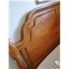 Image 3 : Antique Queen Oak Wood Headboard & Frame (NOT including Mattress or Bedding)