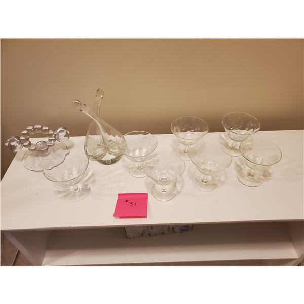 Antique Cornflower Glassware Collection