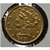 Image 2 : 1881 $5 U.S. LIBERTY GOLD COIN