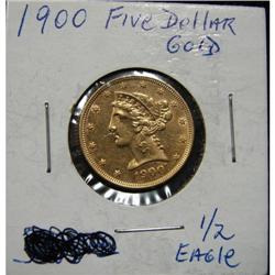 1900 $5 U.S. LIBERTY GOLD COIN