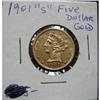 1901-S $5 U.S. LIBERTY GOLD COIN