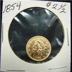 1854 $2 ½ U.S. LIBERTY GOLD COIN