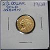 1908 $2 ½ U.S. INDIAN GOLD COIN