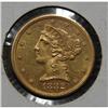 Image 2 : 1882-S $5 U.S. LIBERTY GOLD COIN