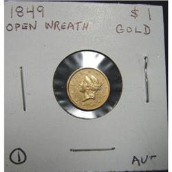 1849 $1 U.S. LIBERTY GOLD COIN