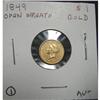 1849 $1 U.S. LIBERTY GOLD COIN