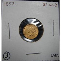 1852 $1 U.S. LIBERTY GOLD COIN