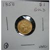 1858 $1 U.S. GOLD COIN