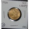 1900 $5 U.S. LIBERTY GOLD COIN
