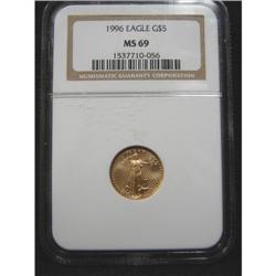 1996 $5 U.S. EAGLE GOLD COIN