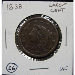 1838 CORONET HEAD LARGE CENT