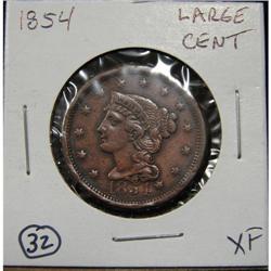 1854 BRAIDED HAIR LARGE CENT