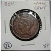 1854 BRAIDED HAIR LARGE CENT