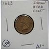 1863 INDIAN HEAD CENT
