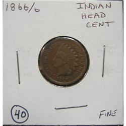 1866/6 INDIAN HEAD CENT
