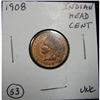 Image 1 : 1908 INDIAN HEAD CENT