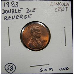 1983 DOUBLE DIE LINCOLN CENT