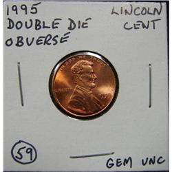 1995 DOUBLE DIE LINCOLN CENT