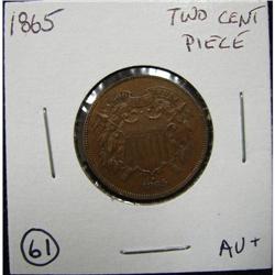 1865 TWO CENT PIECE