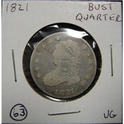 1821 BUST QUARTER