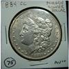 Image 1 : 1884-CC MORGAN SILVER DOLLAR
