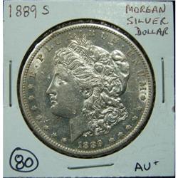 1889-S MORGAN SILVER DOLLAR
