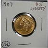 1907 $5 U.S. LIBERTY GOLD COIN