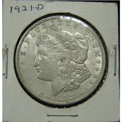 1921-D MORGAN SILVER DOLLAR