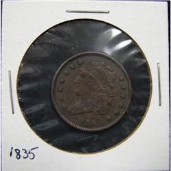 1835 HALF CENT