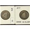 Image 1 : 1876-VERY GOOD & 1877 SEATED LIBERTY QUARTERS
